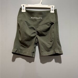 Alphalete Women's Forest Green Bike Shorts